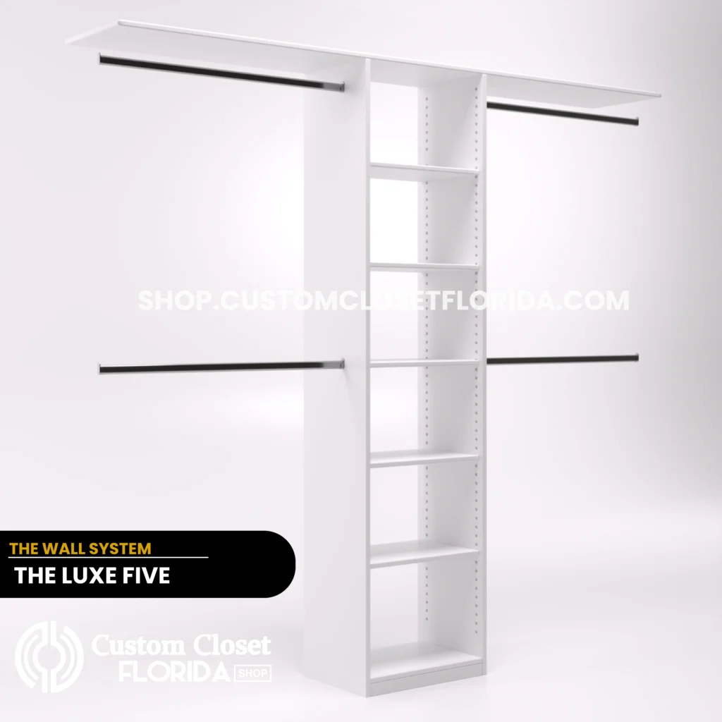 6 shelf closet organizer front view 95 inch